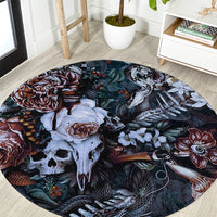 skulls-white-nightmare-round-carpet