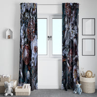 Skulls White Nightmare Window Curtain - Wonder Print Shop