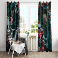 Green Poison Window Curtain - Wonder Print Shop