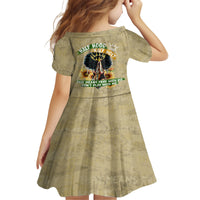 Personalized African Women Family Matching Off Shoulder Short Dress and Hawaiian Shirt Half Hood Half Holy - Wonder Print Shop