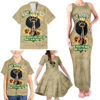 Personalized African Women Family Matching Tank Maxi Dress and Hawaiian Shirt Half Hood Half Holy - Wonder Print Shop