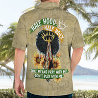 Personalized African Women Hawaiian Shirt Half Hood Half Holy - Wonder Print Shop