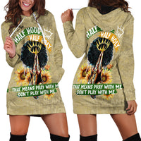 Personalized African Women Hoodie Dress Half Hood Half Holy - Wonder Print Shop