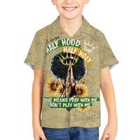 Personalized African Women Kid Hawaiian Shirt Half Hood Half Holy - Wonder Print Shop