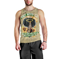 Personalized African Women Men Tank Top Half Hood Half Holy - Wonder Print Shop