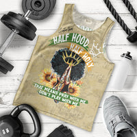 Personalized African Women Men Tank Top Half Hood Half Holy - Wonder Print Shop