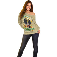 Personalized African Women Off Shoulder Sweater Half Hood Half Holy - Wonder Print Shop