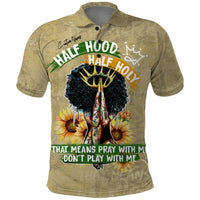 Personalized African Women Polo Shirt Half Hood Half Holy - Wonder Print Shop