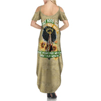 Personalized African Women Summer Maxi Dress Half Hood Half Holy - Wonder Print Shop