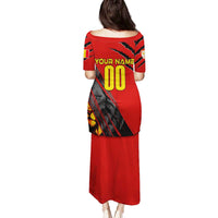 Personalized Belgium Football 2024 Family Matching Puletasi and Hawaiian Shirt Trophy Wing Style - Wonder Print Shop