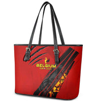 Belgium Football 2024 Leather Tote Bag Trophy Wing Style - Wonder Print Shop