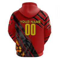 Personalized Belgium Football 2024 Zip Hoodie Trophy Wing Style - Wonder Print Shop