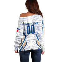 Personalized France Football 2024 Off Shoulder Sweater Trophy Wing Style - Wonder Print Shop