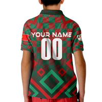 Personalized Portugal Football 2024 Kid Polo Shirt Trophy Wing Style - Wonder Print Shop