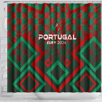 Portugal Football 2024 Shower Curtain Trophy Wing Style