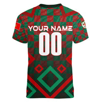 Personalized Portugal Football 2024 Women V-Neck T-Shirt Trophy Wing Style - Wonder Print Shop