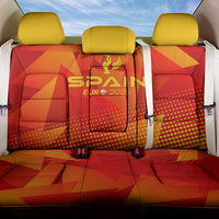 Spain Football 2024 Back Car Seat Cover Trophy Wing Style - Wonder Print Shop