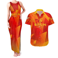Personalized Spain Football 2024 Couples Matching Tank Maxi Dress and Hawaiian Shirt Trophy Wing Style - Wonder Print Shop