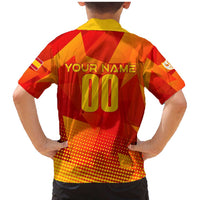 Personalized Spain Football 2024 Family Matching Mermaid Dress and Hawaiian Shirt Trophy Wing Style - Wonder Print Shop