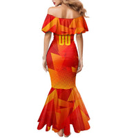 Personalized Spain Football 2024 Family Matching Mermaid Dress and Hawaiian Shirt Trophy Wing Style - Wonder Print Shop