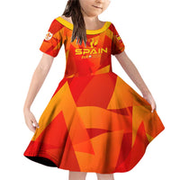 Personalized Spain Football 2024 Family Matching Off Shoulder Short Dress and Hawaiian Shirt Trophy Wing Style - Wonder Print Shop