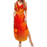 Personalized Spain Football 2024 Family Matching Summer Maxi Dress and Hawaiian Shirt Trophy Wing Style - Wonder Print Shop