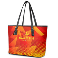 Spain Football 2024 Leather Tote Bag Trophy Wing Style - Wonder Print Shop