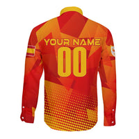 Personalized Spain Football 2024 Long Sleeve Button Shirt Trophy Wing Style - Wonder Print Shop