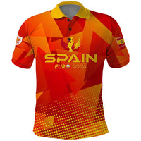 Personalized Spain Football 2024 Polo Shirt Trophy Wing Style - Wonder Print Shop