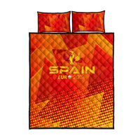 Spain Football 2024 Quilt Bed Set Trophy Wing Style - Wonder Print Shop