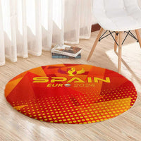 Spain Football 2024 Round Carpet Trophy Wing Style