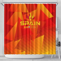 Spain Football 2024 Shower Curtain Trophy Wing Style