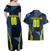 Personalized Scotland Football 2024 Couples Matching Off Shoulder Maxi Dress and Hawaiian Shirt Trophy Wing Style - Wonder Print Shop