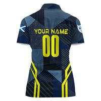 Personalized Scotland Football 2024 Women Polo Shirt Trophy Wing Style - Wonder Print Shop