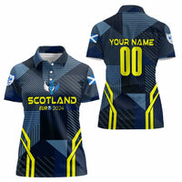 Personalized Scotland Football 2024 Women Polo Shirt Trophy Wing Style - Wonder Print Shop