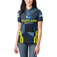 Personalized Scotland Football 2024 Women Polo Shirt Trophy Wing Style - Wonder Print Shop