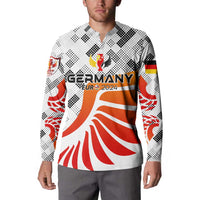 Personalized Germany Football 2024 Button Sweatshirt Trophy Wing Style - Wonder Print Shop