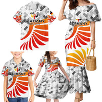 Personalized Germany Football 2024 Family Matching Mermaid Dress and Hawaiian Shirt Trophy Wing Style - Wonder Print Shop