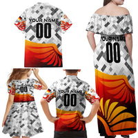 Personalized Germany Football 2024 Family Matching Off Shoulder Maxi Dress and Hawaiian Shirt Trophy Wing Style - Wonder Print Shop