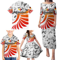 Personalized Germany Football 2024 Family Matching Puletasi and Hawaiian Shirt Trophy Wing Style - Wonder Print Shop