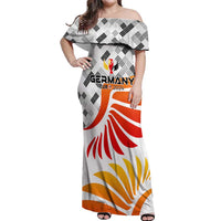 Personalized Germany Football 2024 Off Shoulder Maxi Dress Trophy Wing Style - Wonder Print Shop
