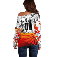 Personalized Germany Football 2024 Off Shoulder Sweater Trophy Wing Style - Wonder Print Shop