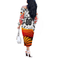 Personalized Germany Football 2024 Off The Shoulder Long Sleeve Dress Trophy Wing Style - Wonder Print Shop