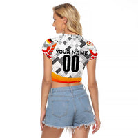 Personalized Germany Football 2024 Raglan Cropped T Shirt Trophy Wing Style - Wonder Print Shop