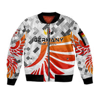 Personalized Germany Football 2024 Sleeve Zip Bomber Jacket Trophy Wing Style - Wonder Print Shop