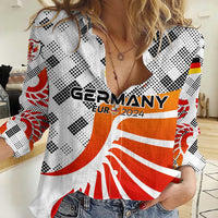 Personalized Germany Football 2024 Women Casual Shirt Trophy Wing Style - Wonder Print Shop