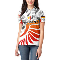 Personalized Germany Football 2024 Women Polo Shirt Trophy Wing Style - Wonder Print Shop