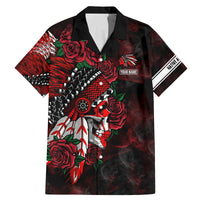 Personalised Native American Chief Skull Family Matching Mermaid Dress and Hawaiian Shirt Rose Skull - Wonder Print Shop
