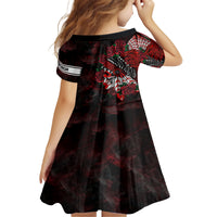 Personalised Native American Chief Skull Family Matching Off Shoulder Long Sleeve Dress and Hawaiian Shirt Rose Skull - Wonder Print Shop