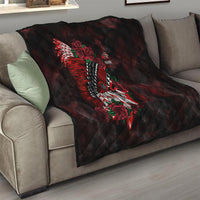 Personalised Native American Chief Skull Quilt Rose Skull - Wonder Print Shop